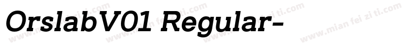 OrslabV01 Regular字体转换